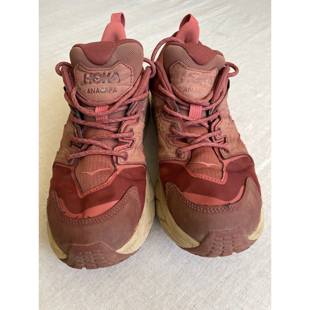 Hoka Anacapa Low GTX Gore-Tex Hiking Shoes Womens 8.5 Cherry Mahogany 1119373